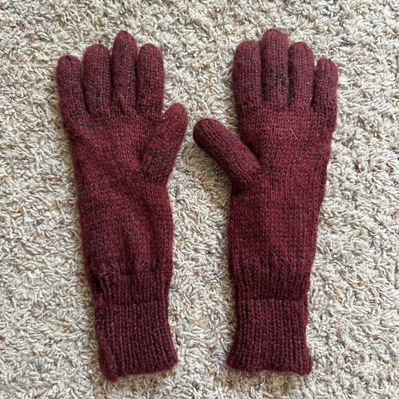 Muk Luks‎ Red Sequin Long Gloves - Picture 1 of 6